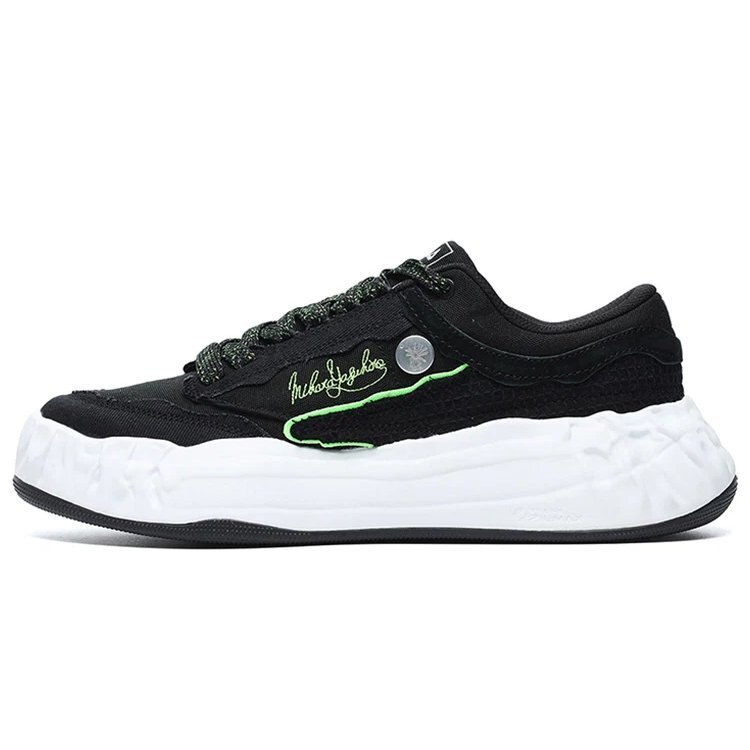 Zapatos de lona FM-15 x Mihara «Negro Blanco»