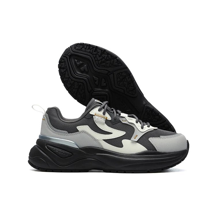 Zapatos de papá «Gris Negro»