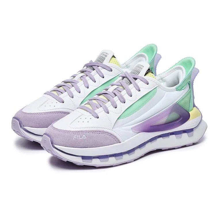 Zapatos KM «Blanco, morado y aguamarina»