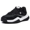Zapatos Mihara x Fila T1 con lunares, color negro