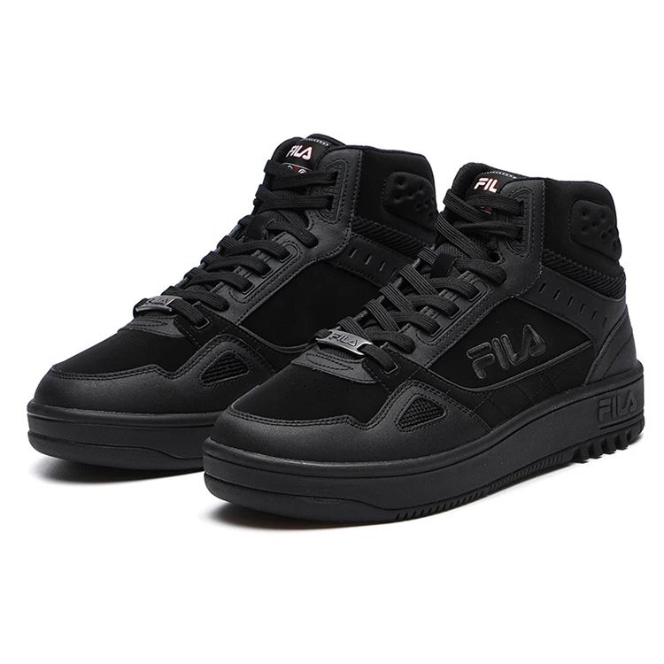 Zapatos retro de caña alta «Negro»