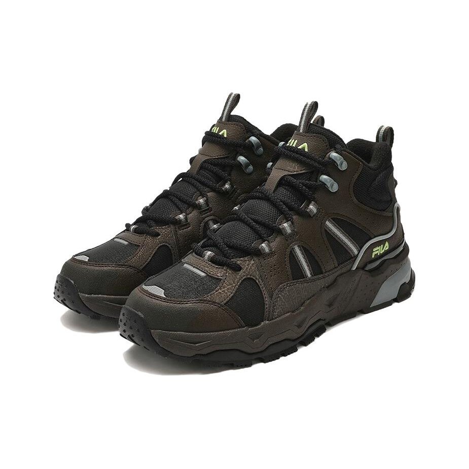 Zapatos retro de caña alta «Negro Marrón»